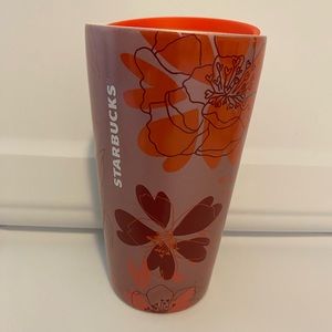 Starbucks Ceramic Tumblr Floral Valentine's Day 12oz Hot Cup